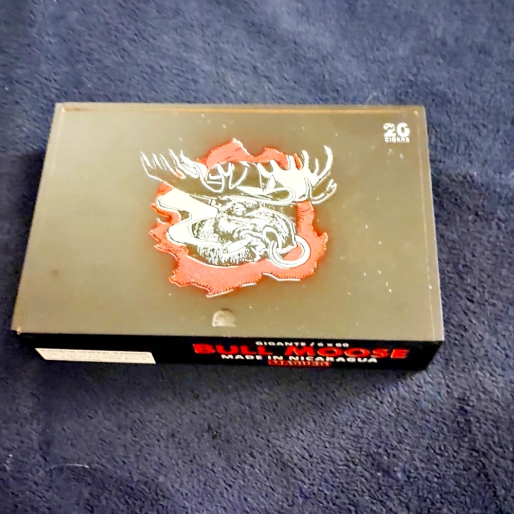 Bull Moose Maduro cigar box